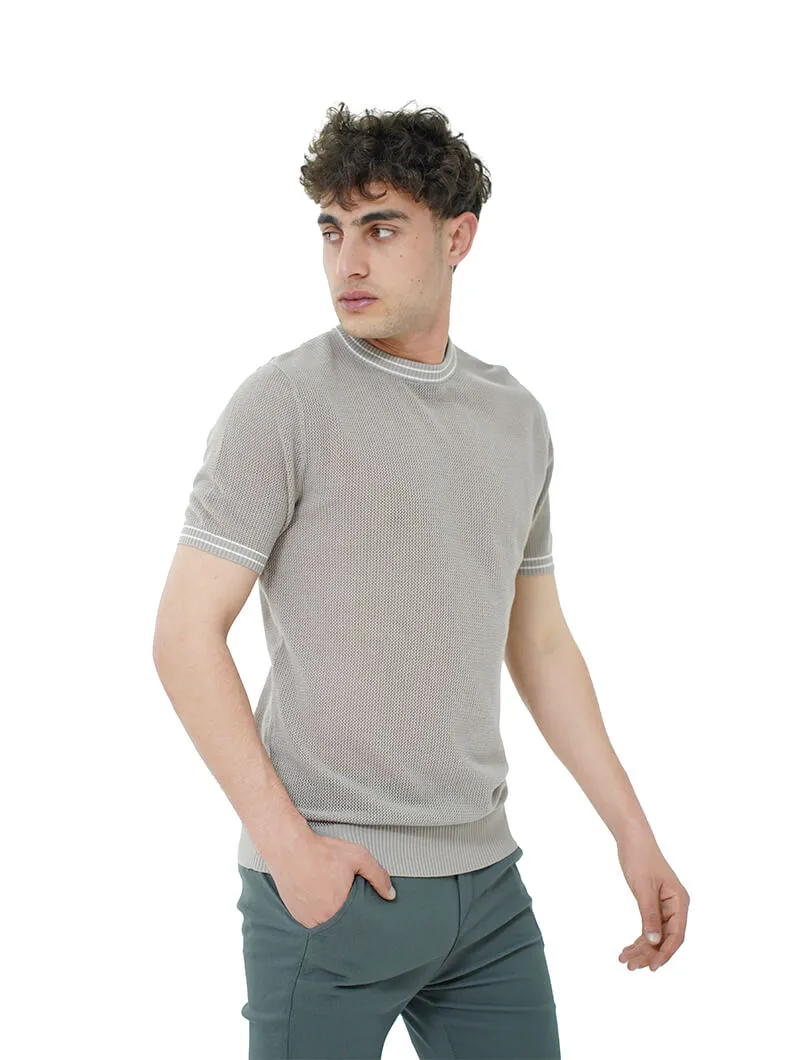 T-shirt en tricot demi-manches
